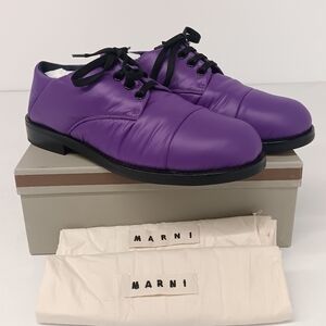 Marni Men's Purple Padded Nylon Oxford Shoes - EU44/US11